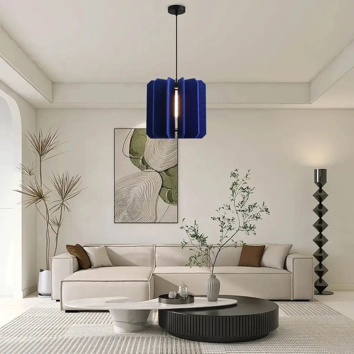 Rectangular Piece Acoustic Pendant Light