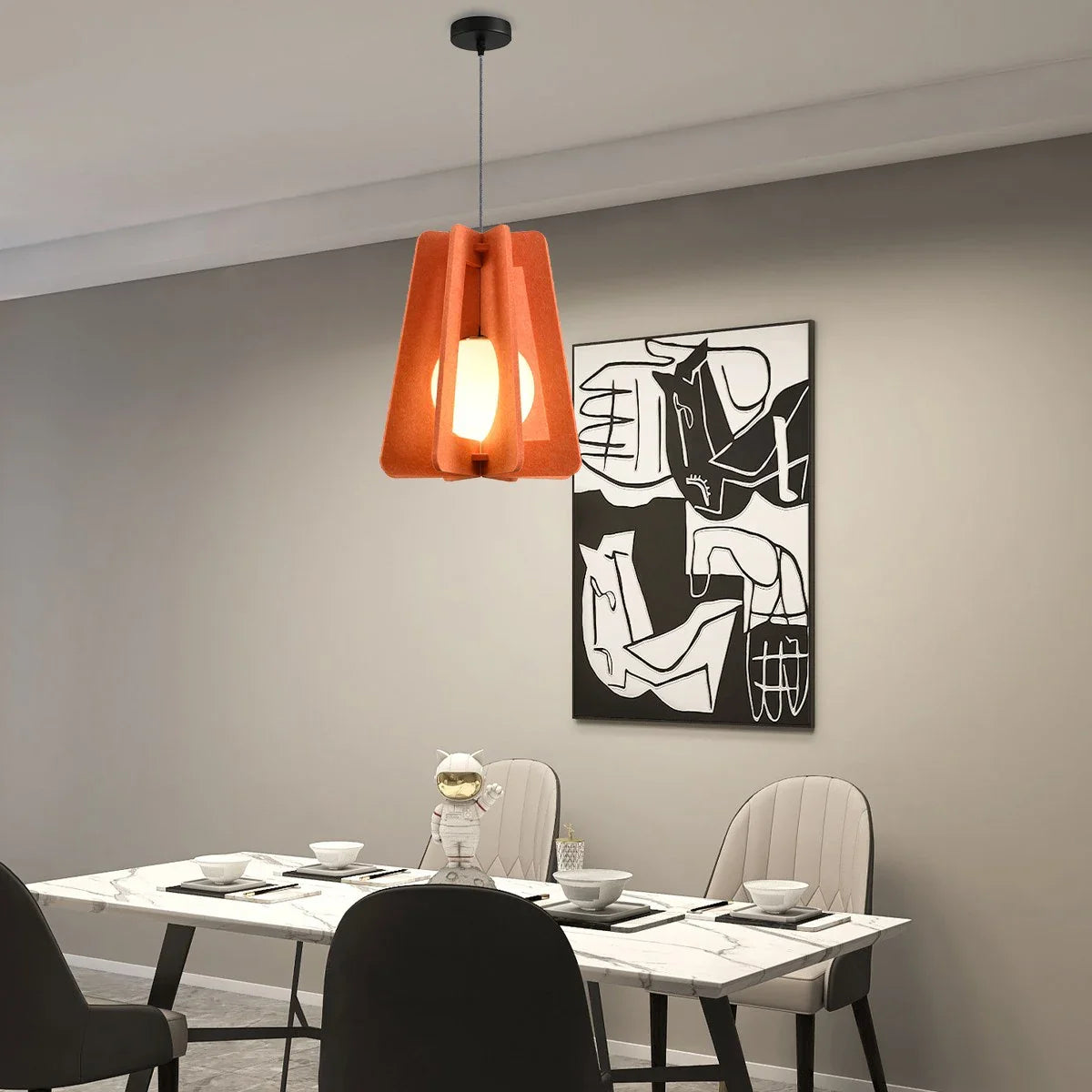 Square Pavilion Acoustic Pendant Lighting
