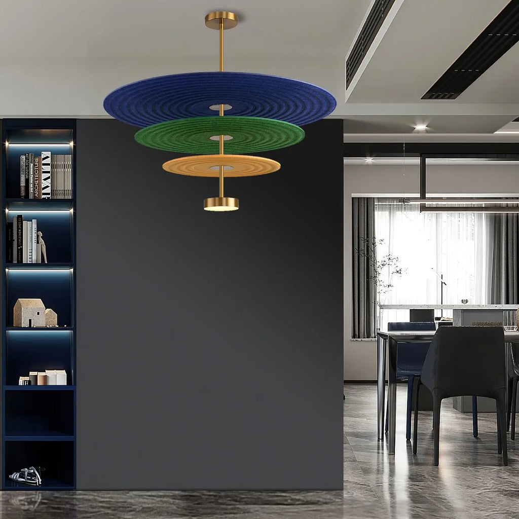 Three Layer Disk Acoustic Chandelier