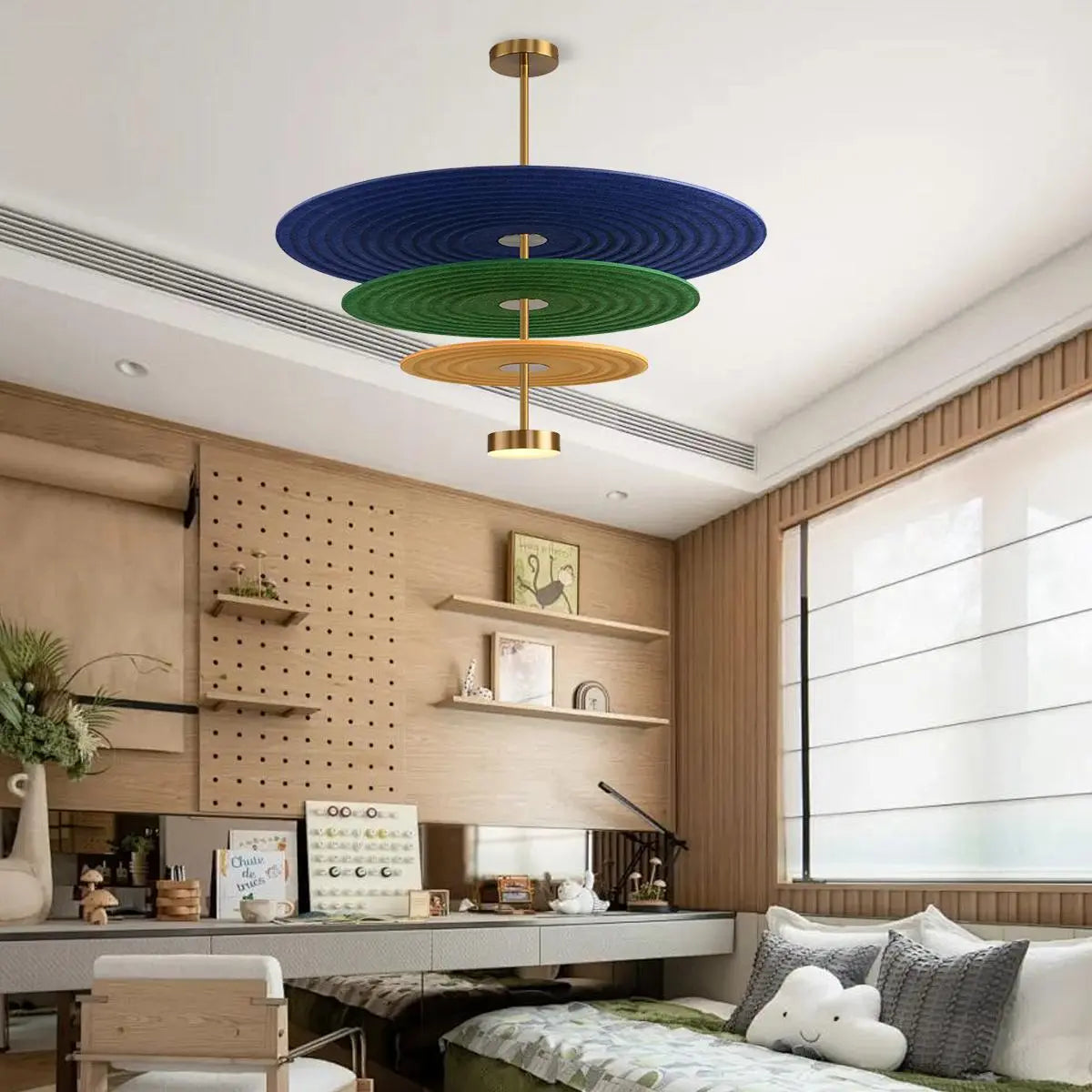 Three Layer Disk Acoustic Chandelier