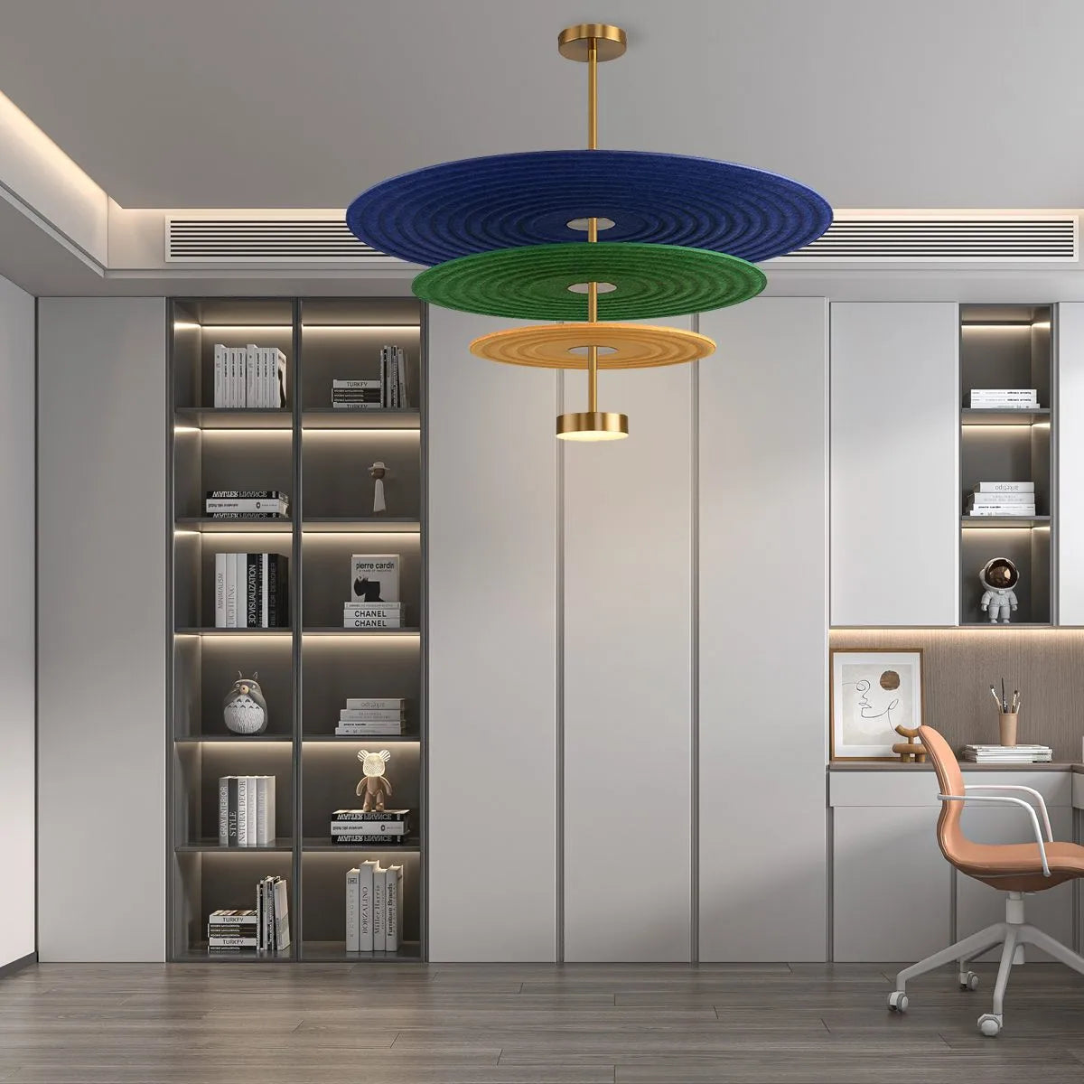 Three Layer Disk Acoustic Chandelier