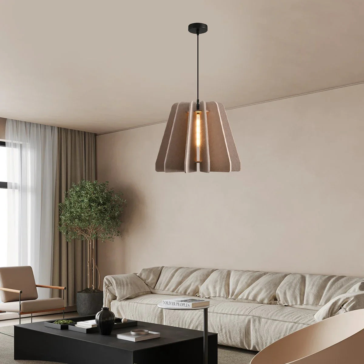 Triangle Piece Acoustic Pendant Light