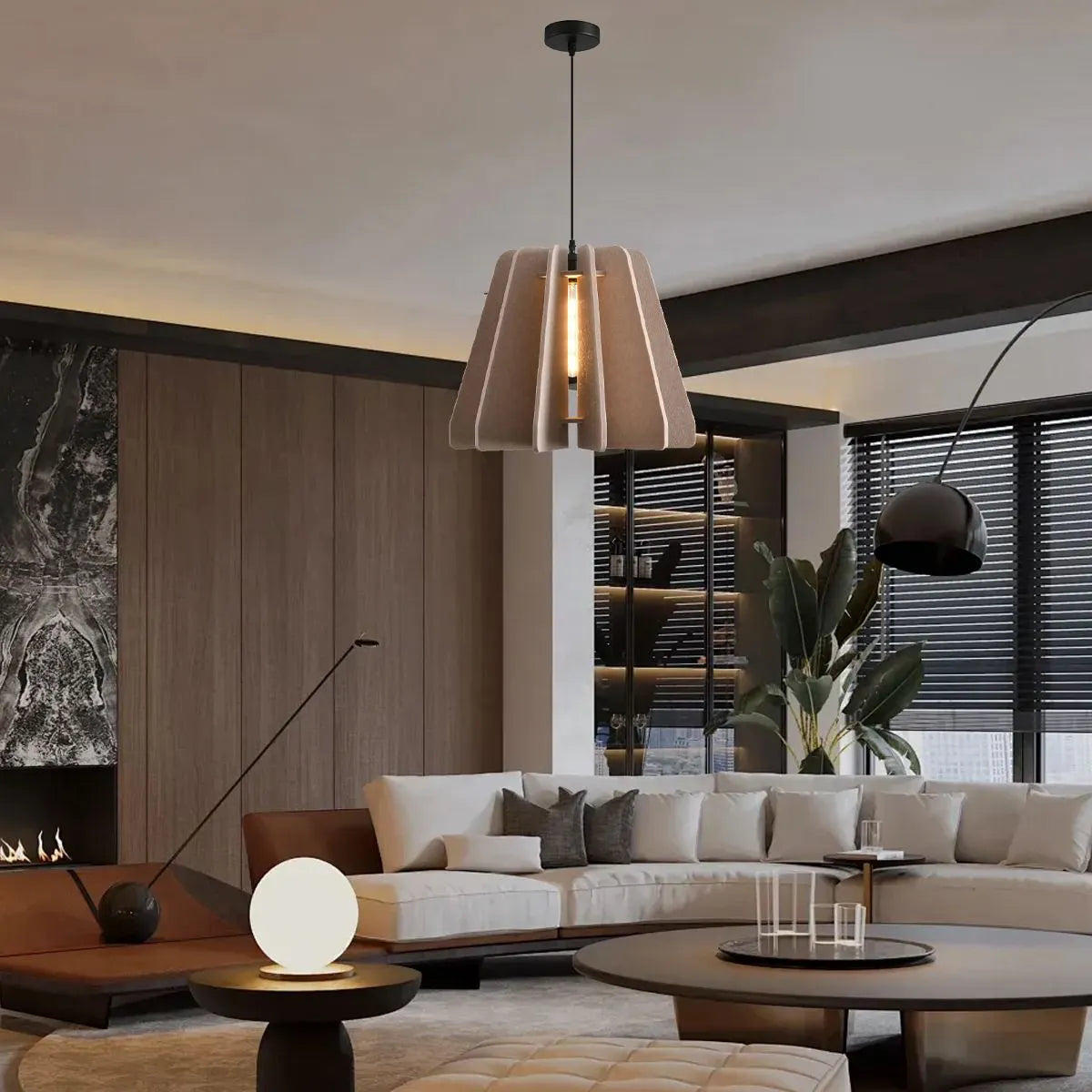 Triangle Piece Acoustic Pendant Light
