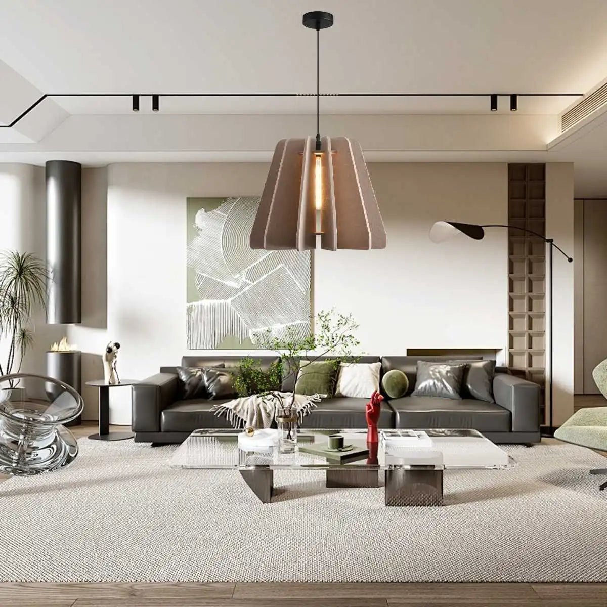 Triangle Piece Acoustic Pendant Light