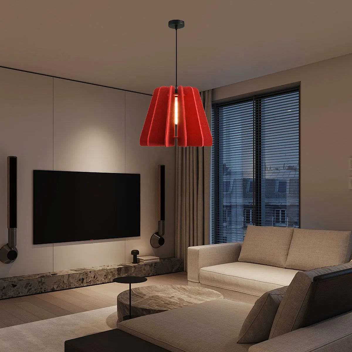 Triangle Piece Acoustic Pendant Light