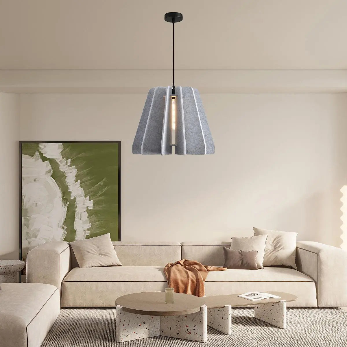 Triangle Piece Acoustic Pendant Light