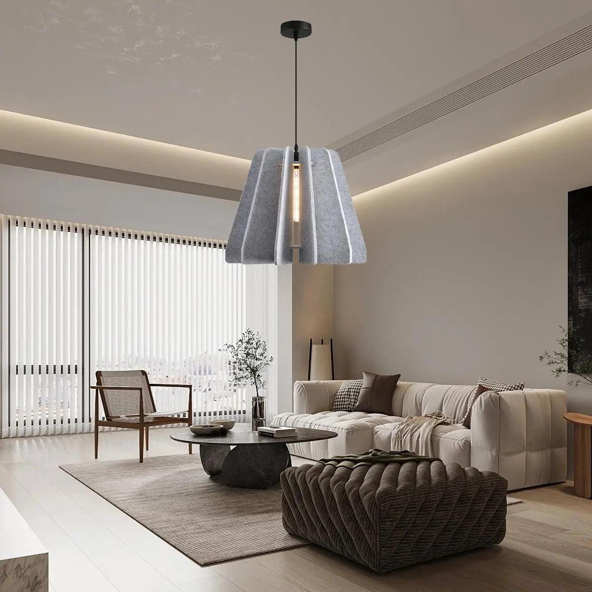 Triangle Piece Acoustic Pendant Light