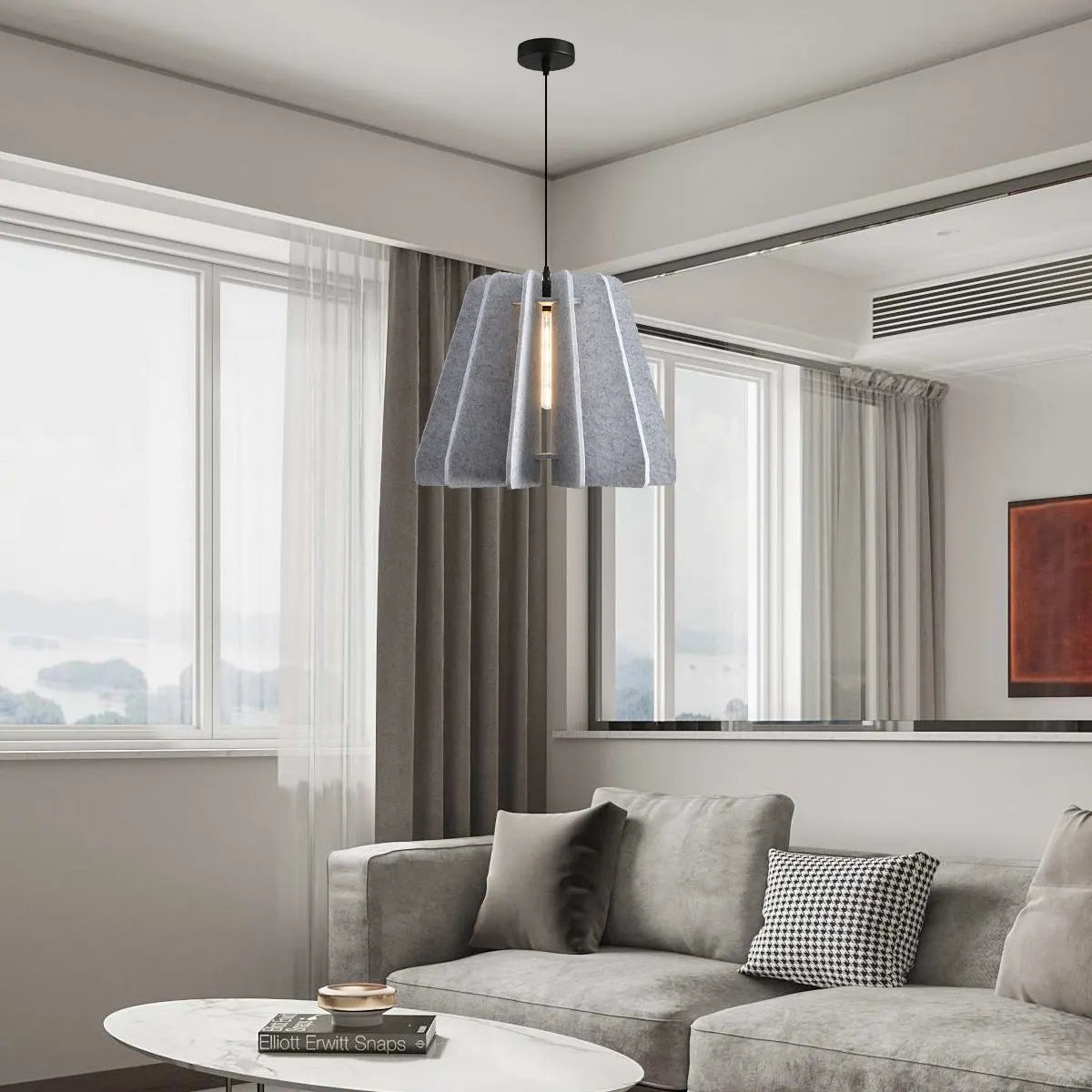Triangle Piece Acoustic Pendant Light