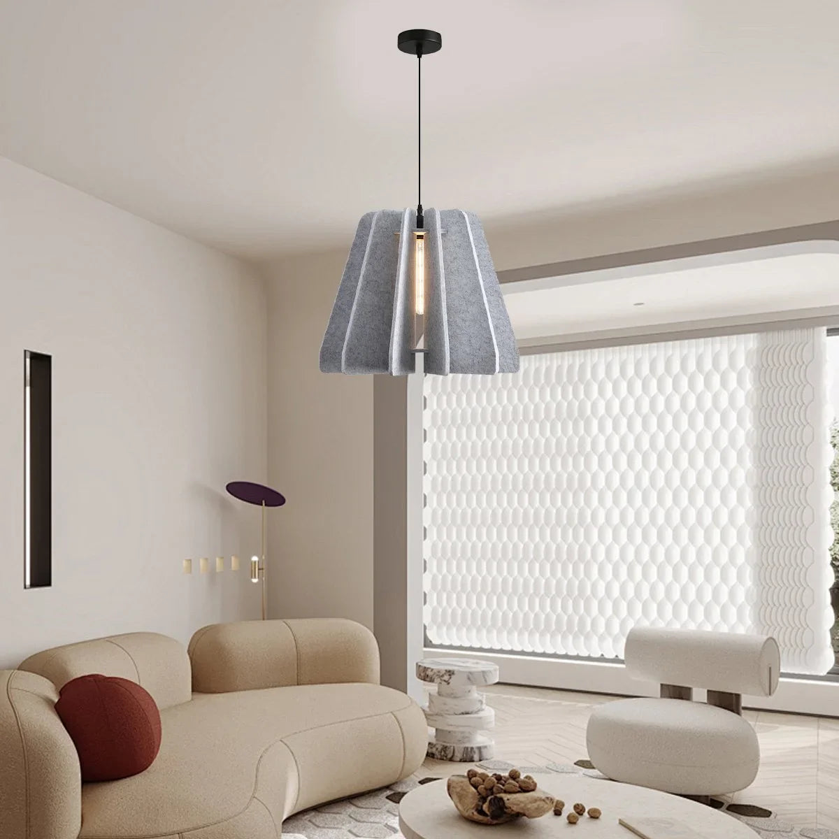 Triangle Piece Acoustic Pendant Light