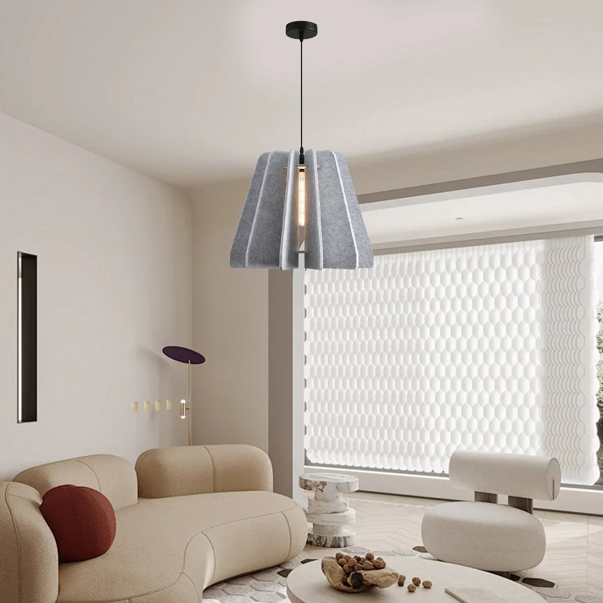 Triangle Piece Acoustic Pendant Light