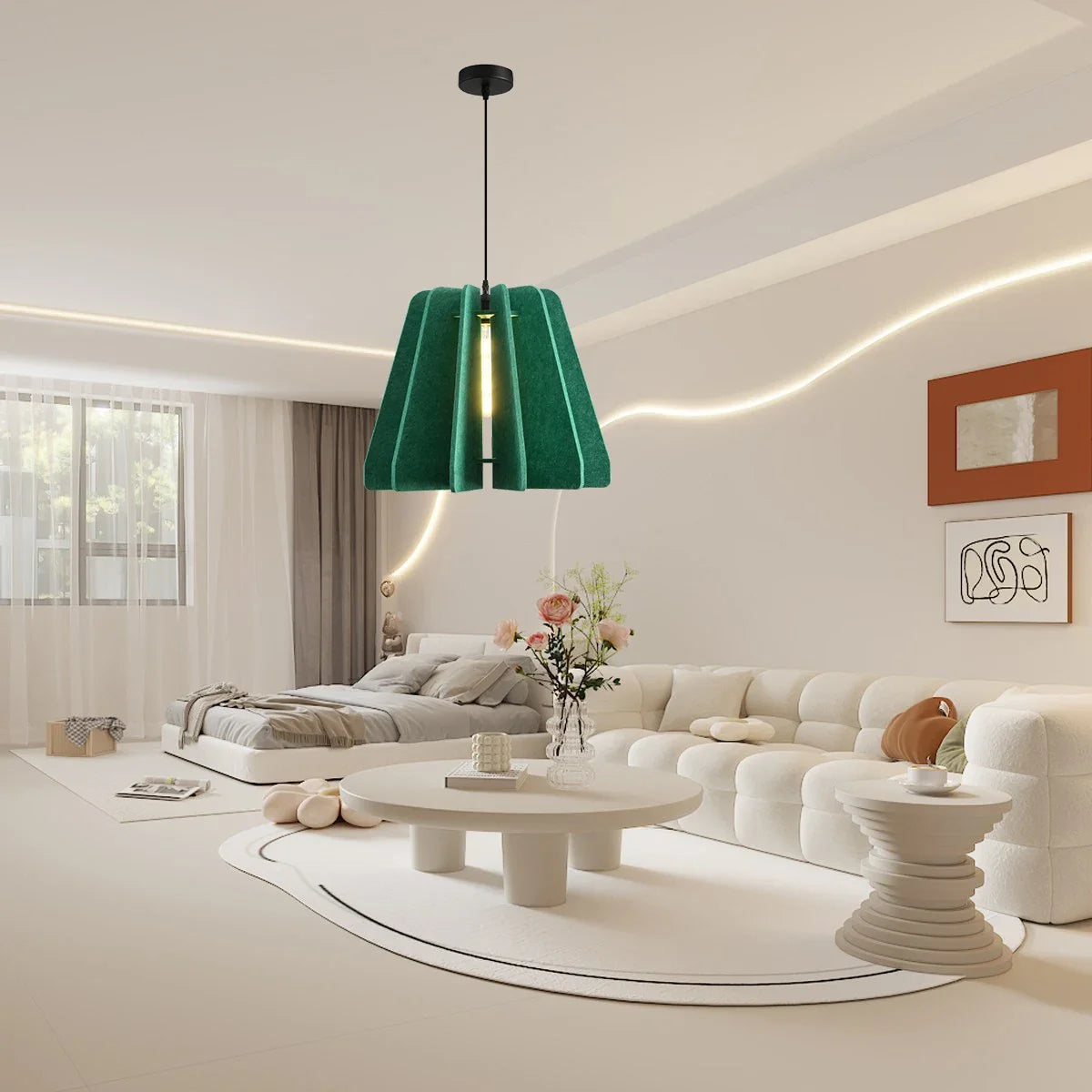 Triangle Piece Acoustic Pendant Light