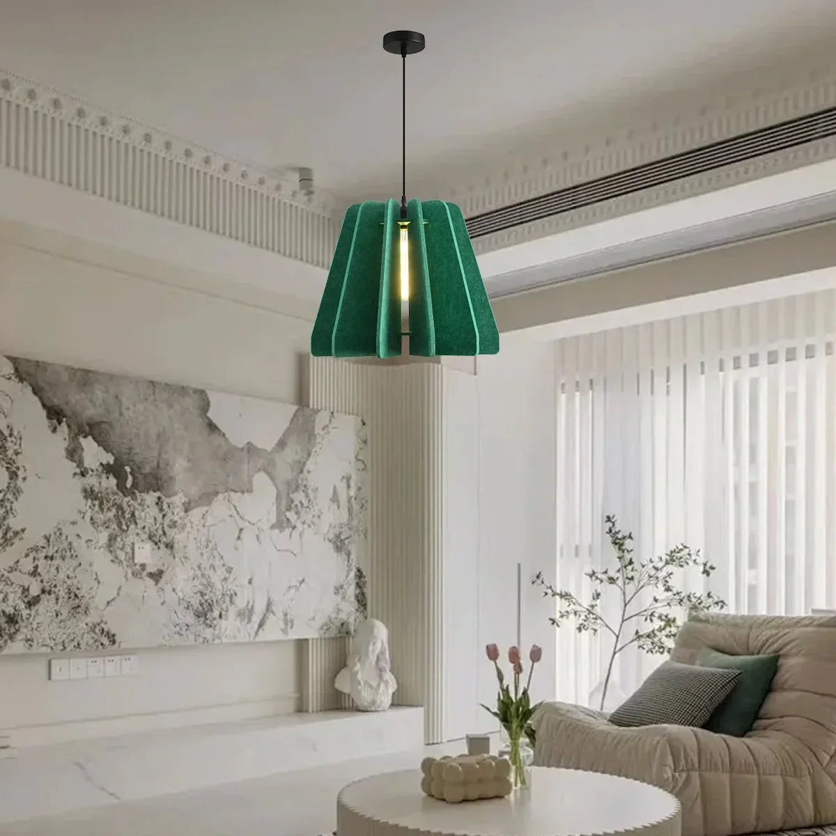 Triangle Piece Acoustic Pendant Light