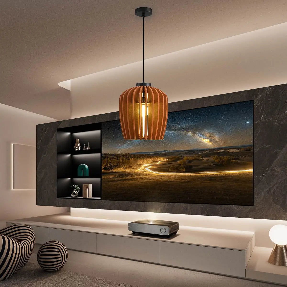 Wine Jar Shape Acoustic Pendant Lighting