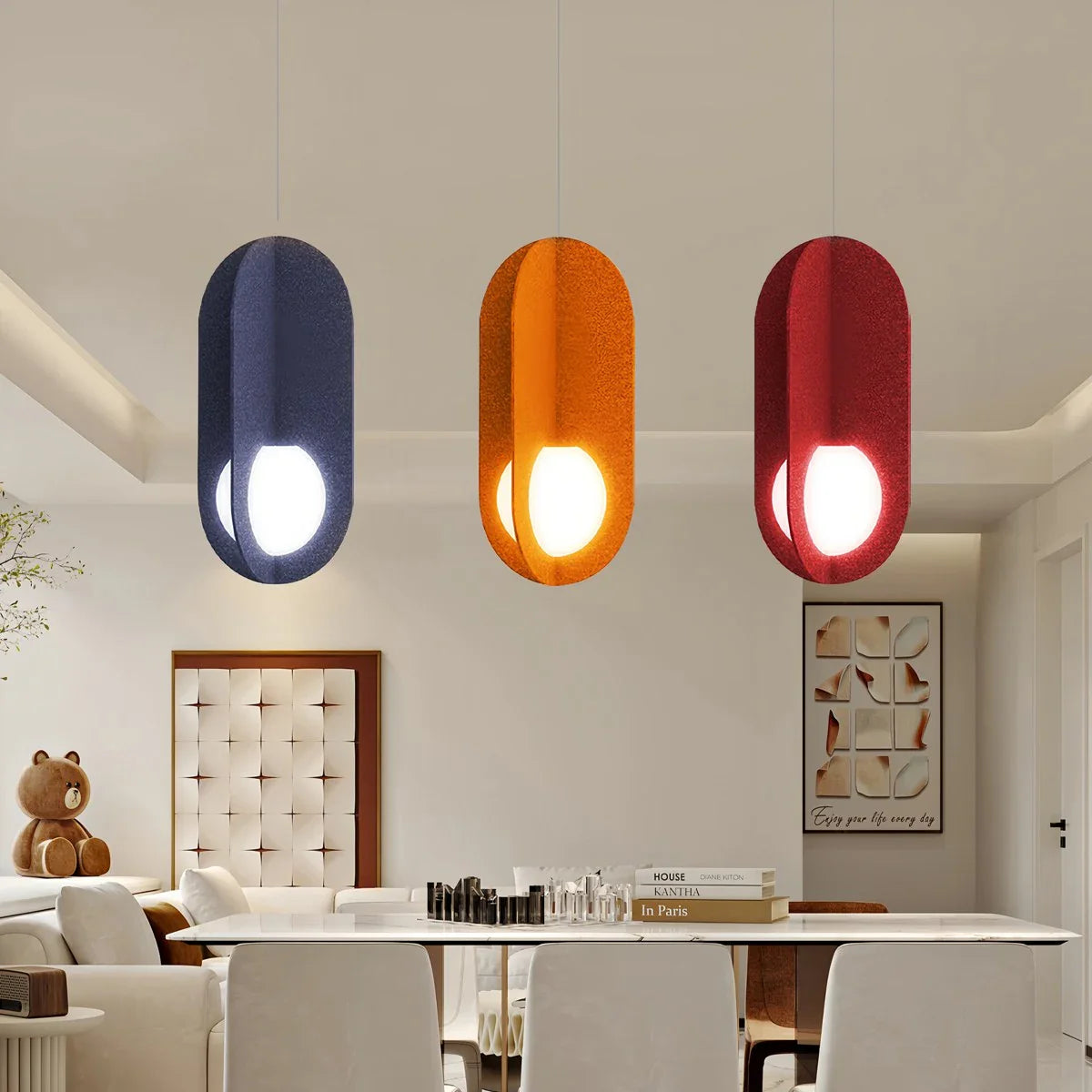Carambola Acoustic Pendant Light for Dining Area