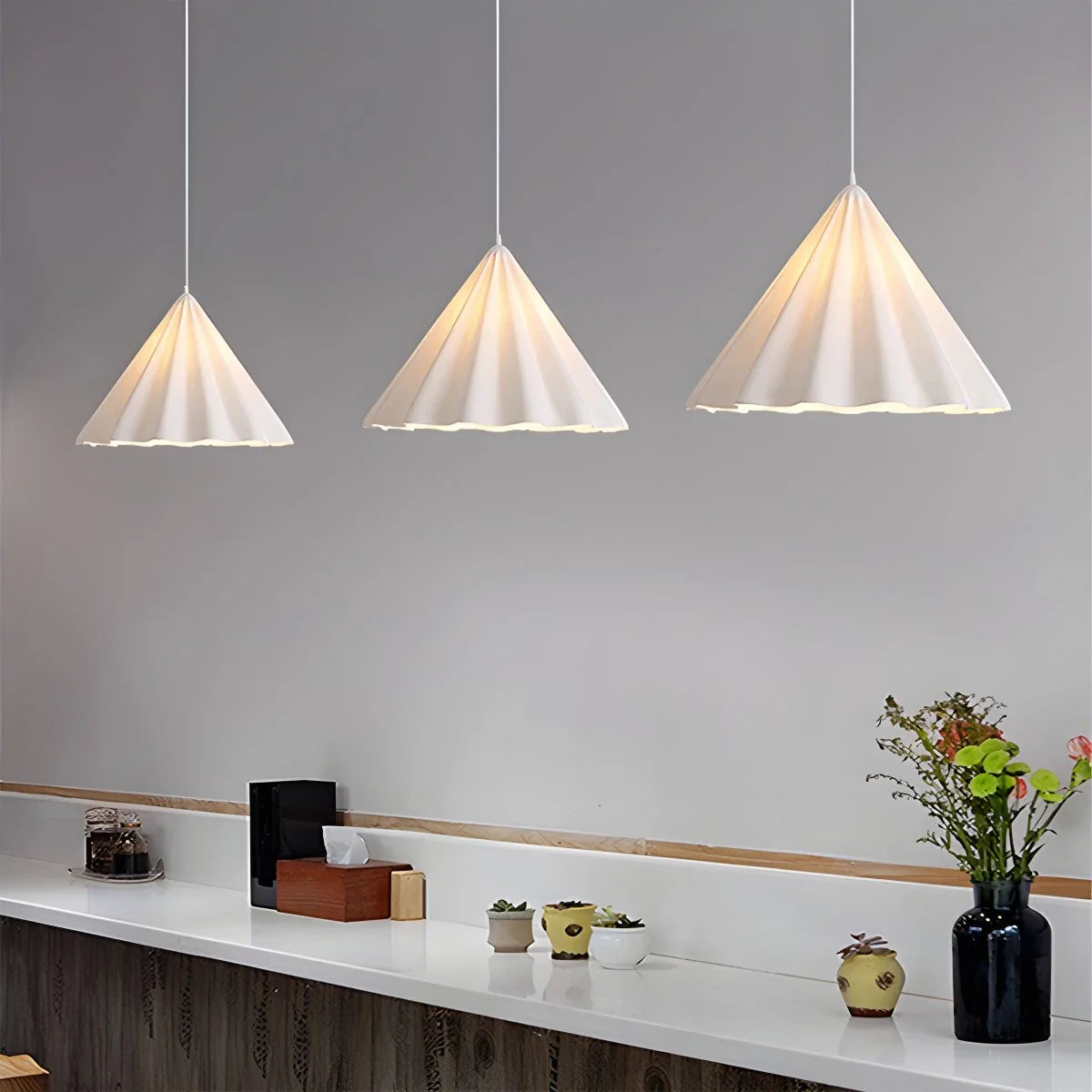 Ice Cream Shaped Felt Pendant Light for Kids Room