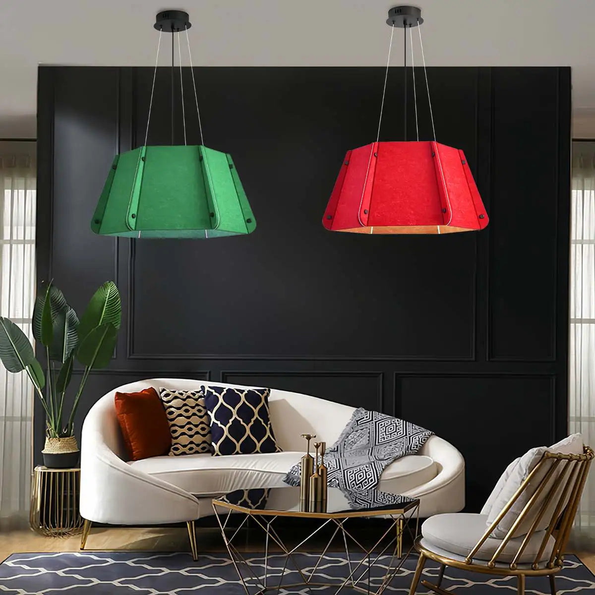 Outward Turning Circular Cone Acoustic Pendant Light