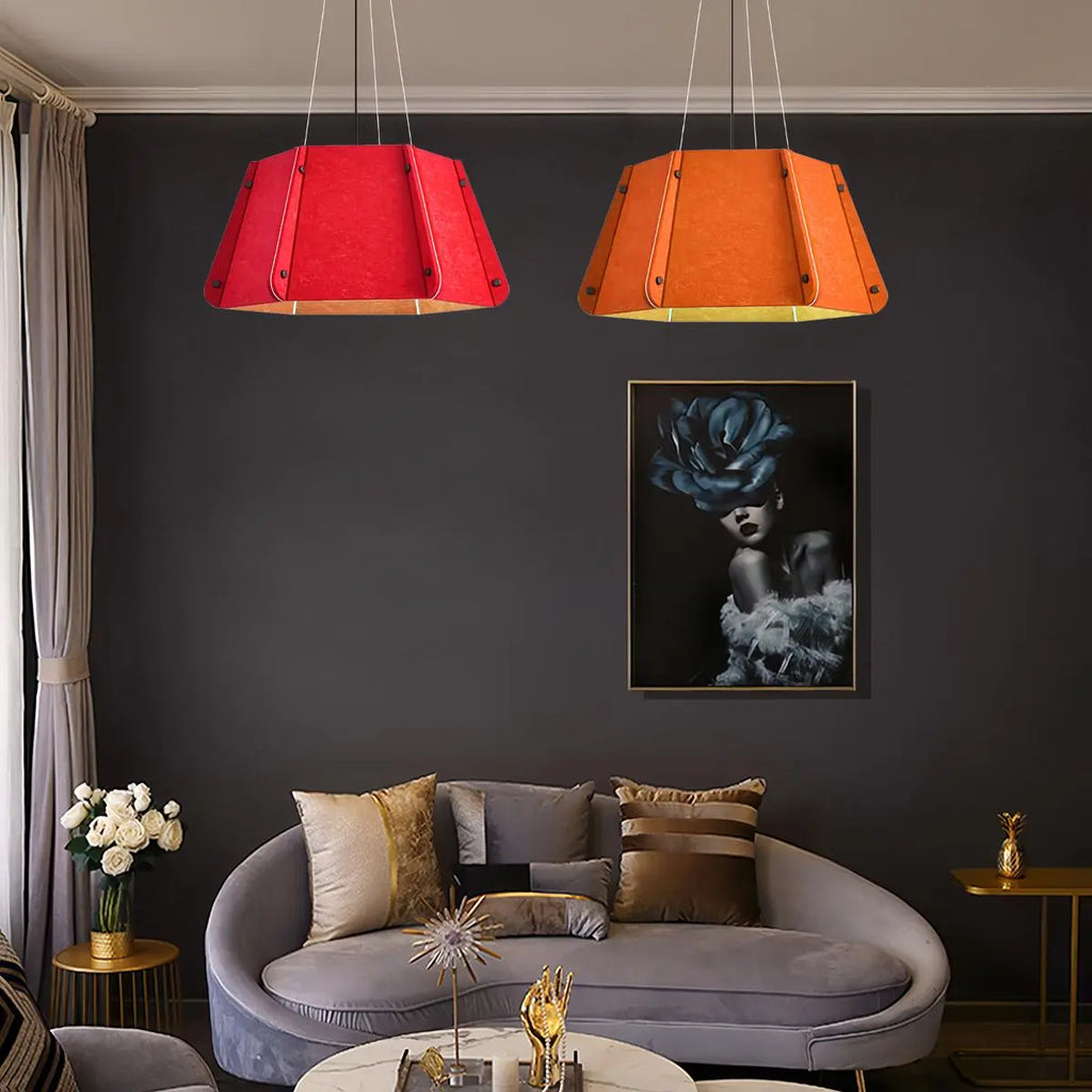 Outward Turning Circular Cone Acoustic Pendant Light