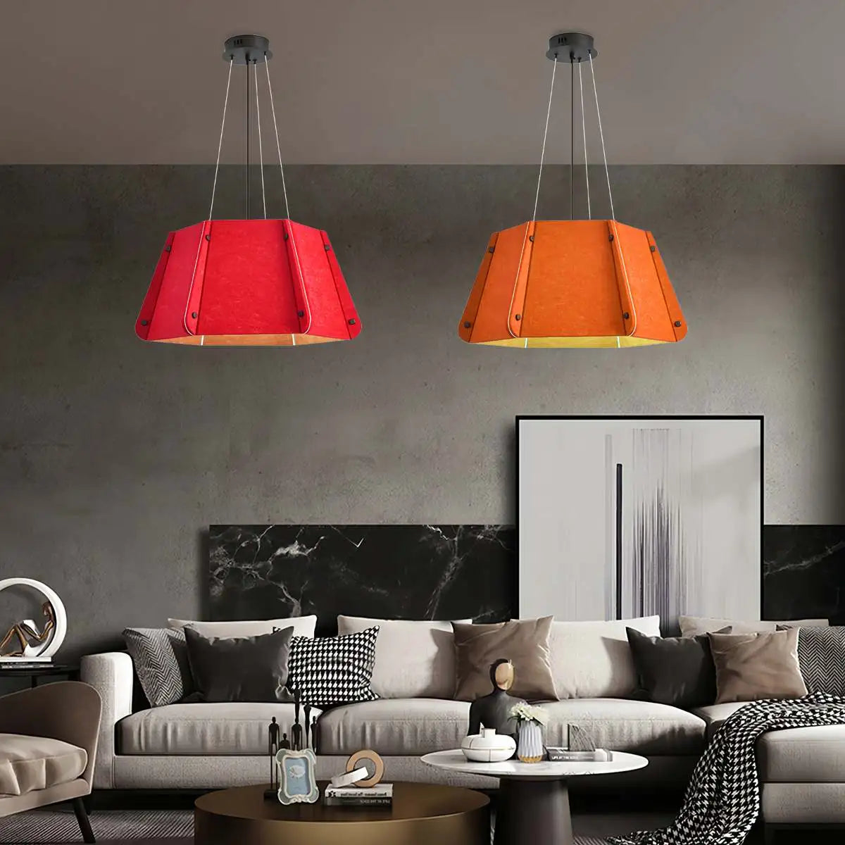 Outward Turning Circular Cone Acoustic Pendant Light