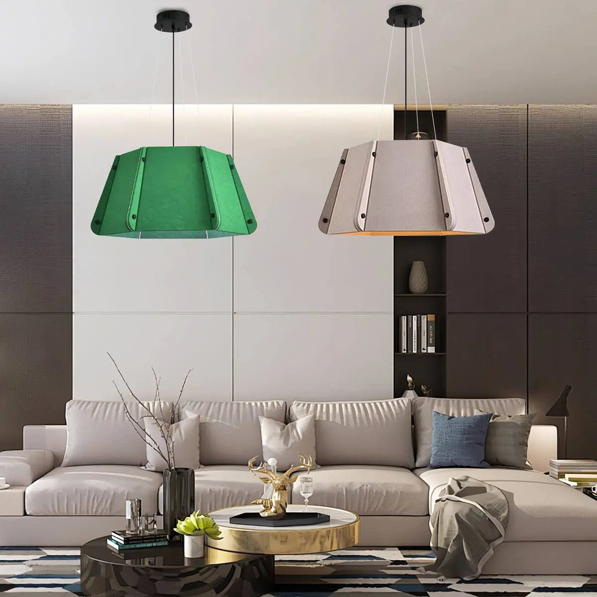 Outward Turning Circular Cone Acoustic Pendant Light
