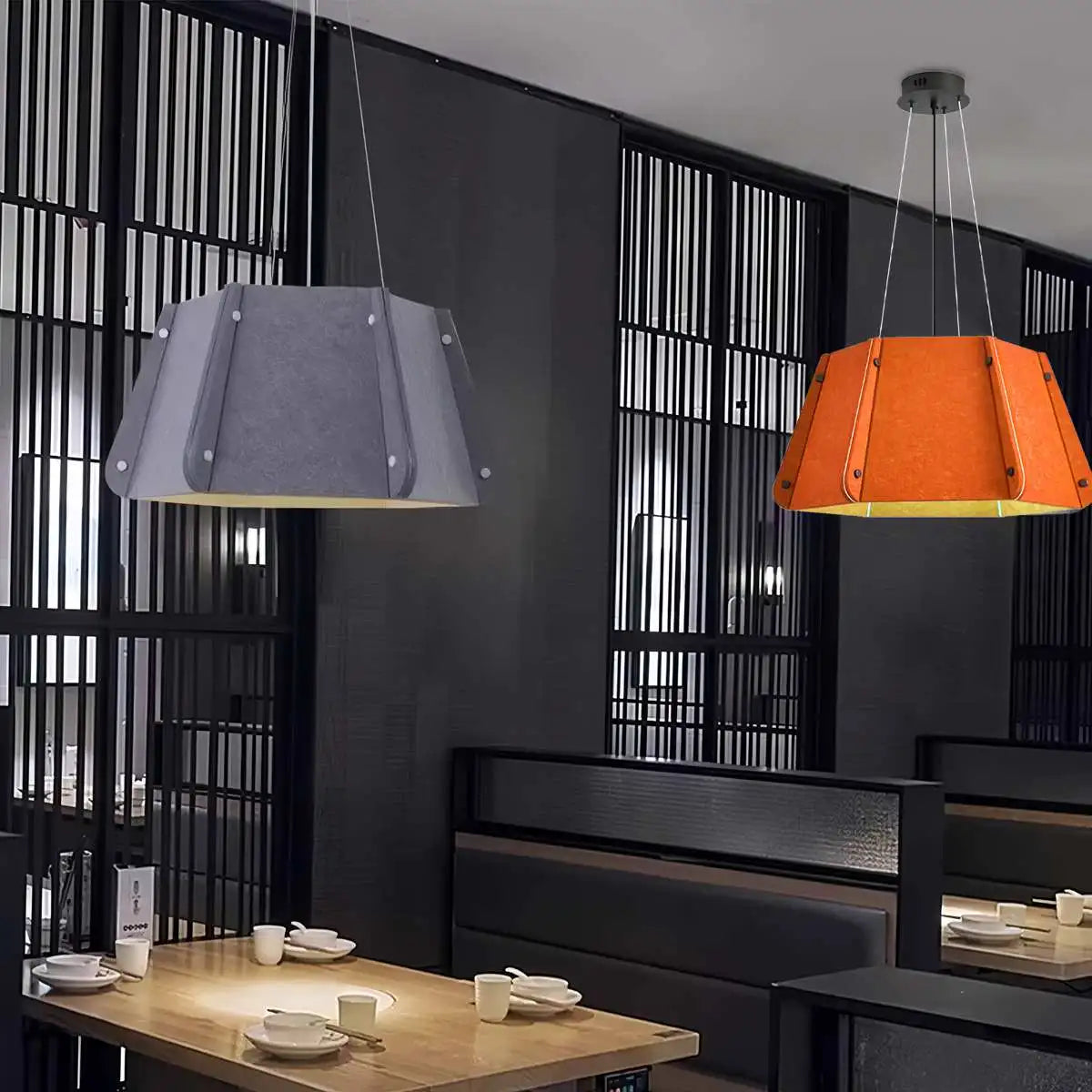 Outward Turning Circular Cone Acoustic Pendant Light