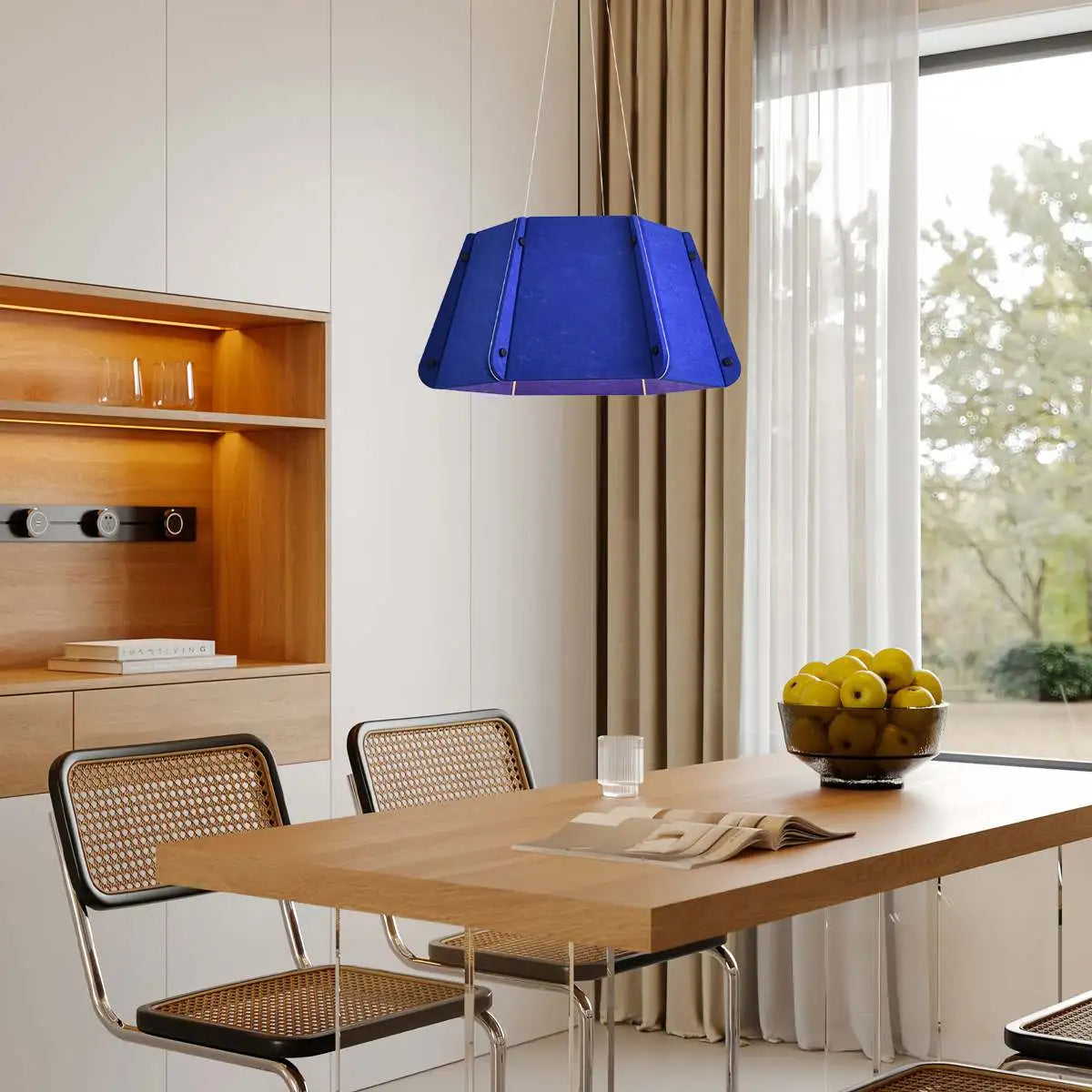 Outward Turning Circular Cone Acoustic Pendant Light