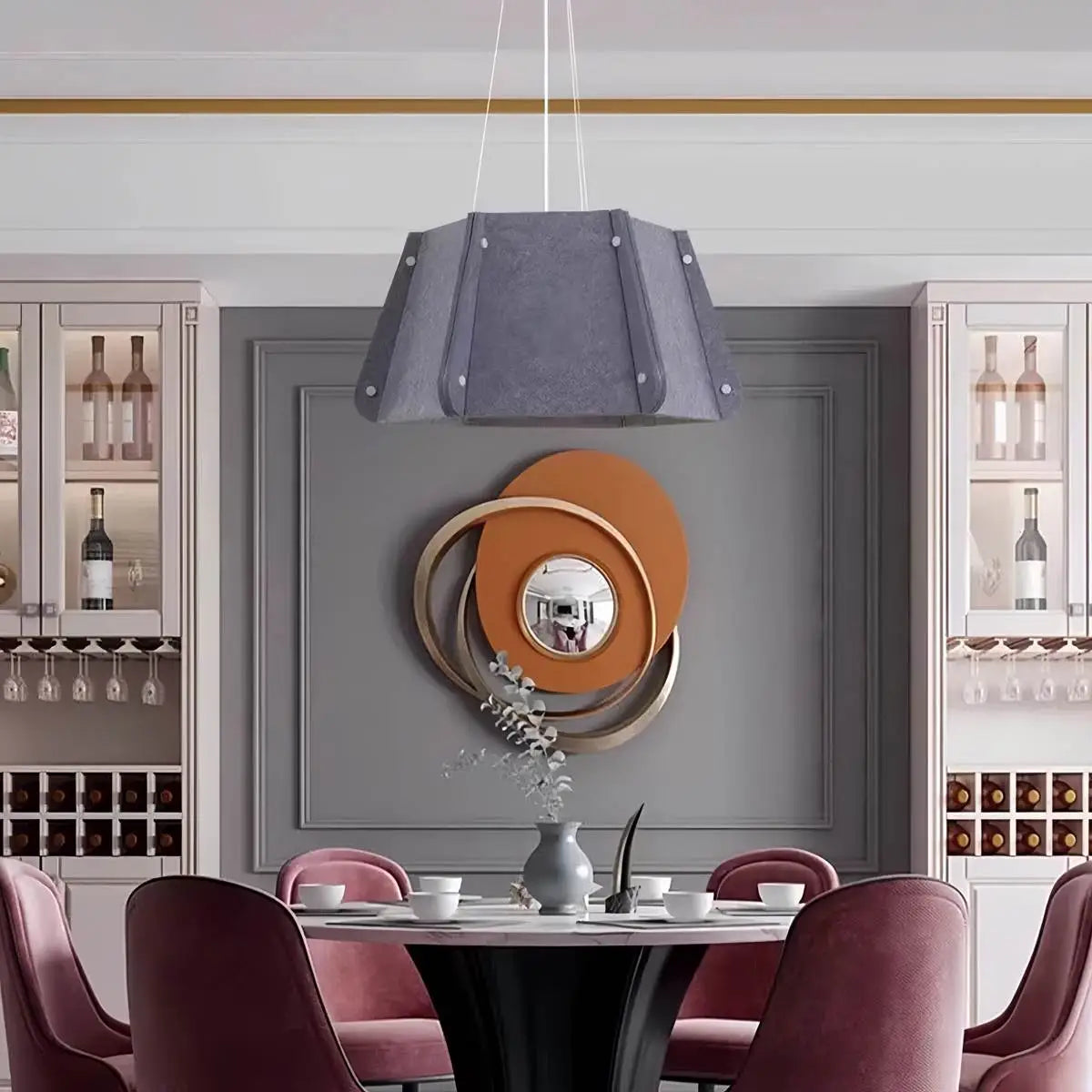 Outward Turning Circular Cone Acoustic Pendant Light