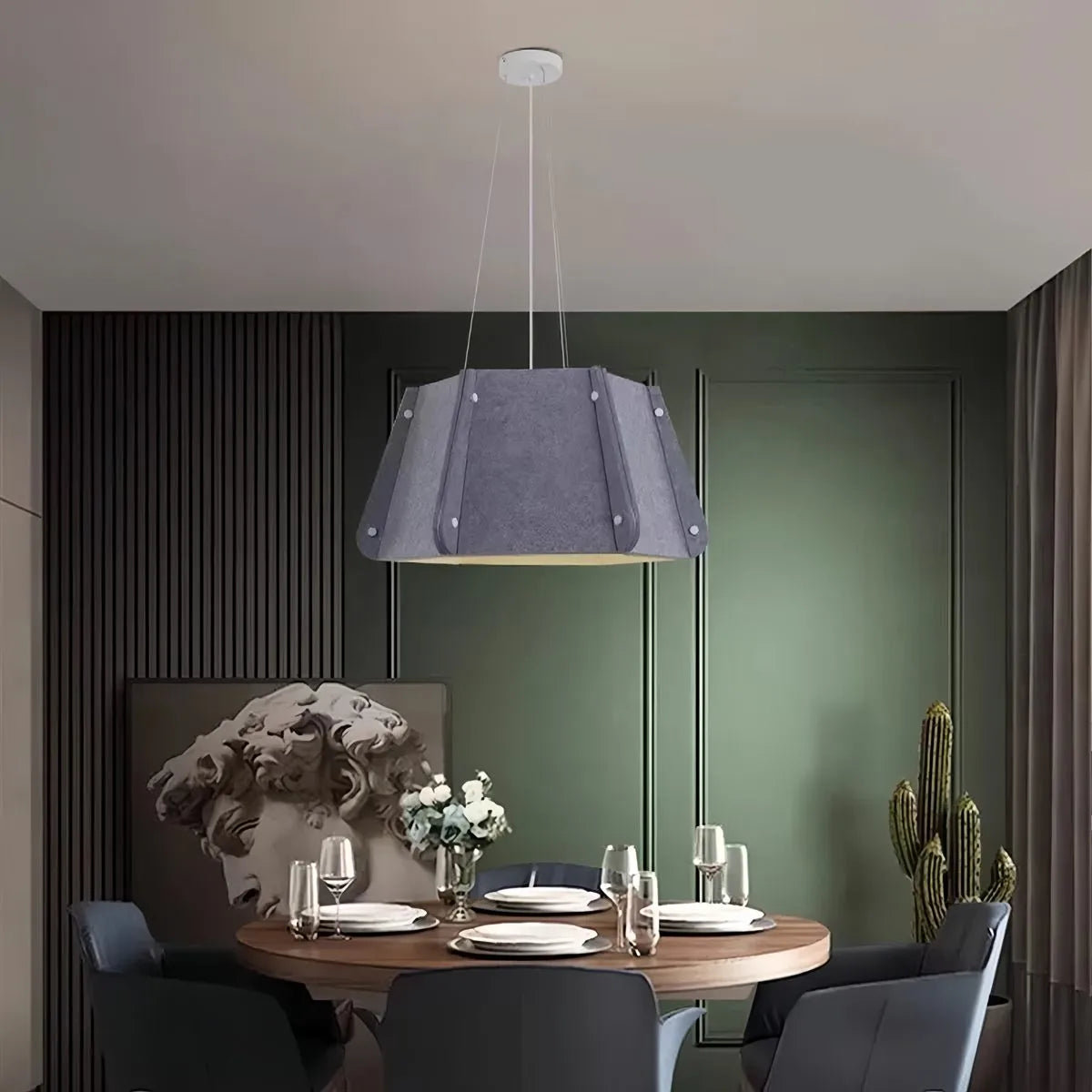 Outward Turning Circular Cone Acoustic Pendant Light