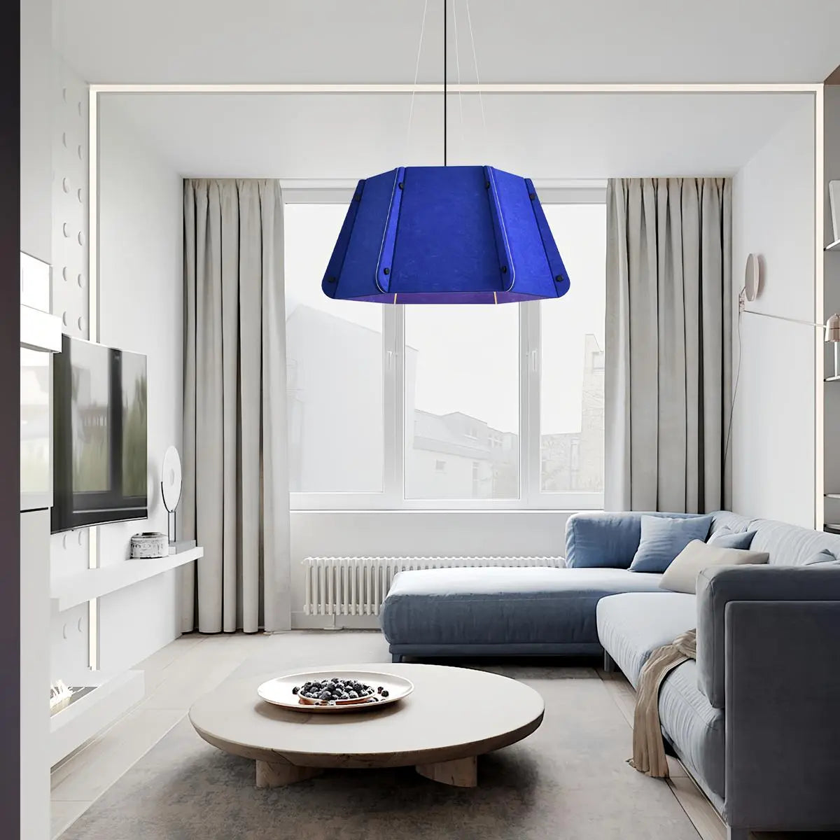 Outward Turning Circular Cone Acoustic Pendant Light