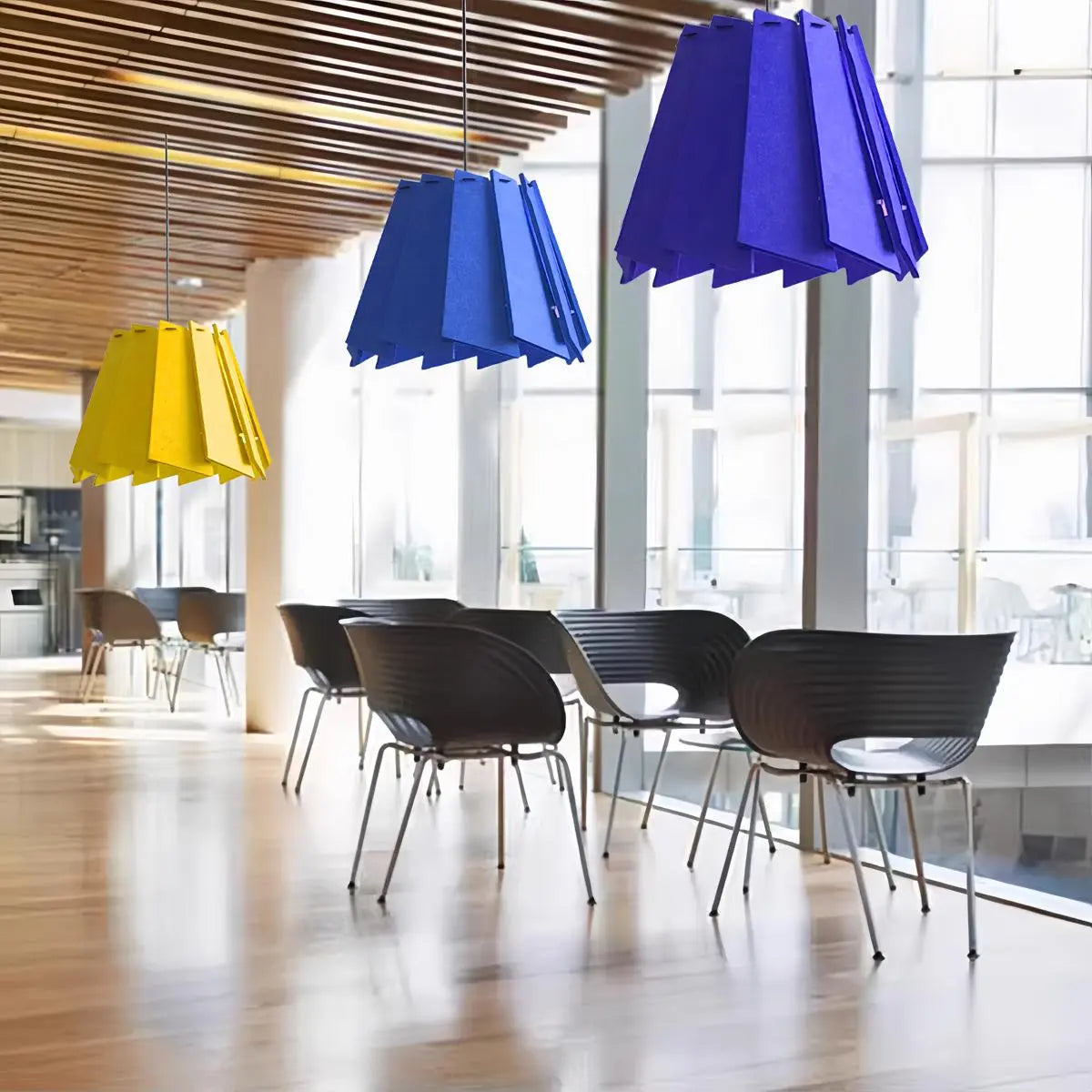 Rotating Leaf Acoustic Pendant Light for Living Room Office
