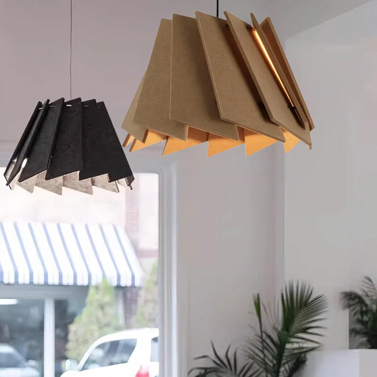 Rotating Leaf Acoustic Pendant Light for Living Room Office