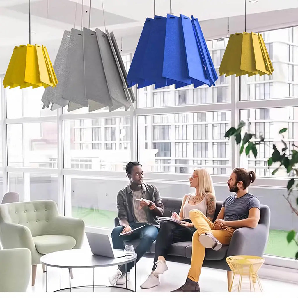 Rotating Leaf Acoustic Pendant Light for Living Room Office