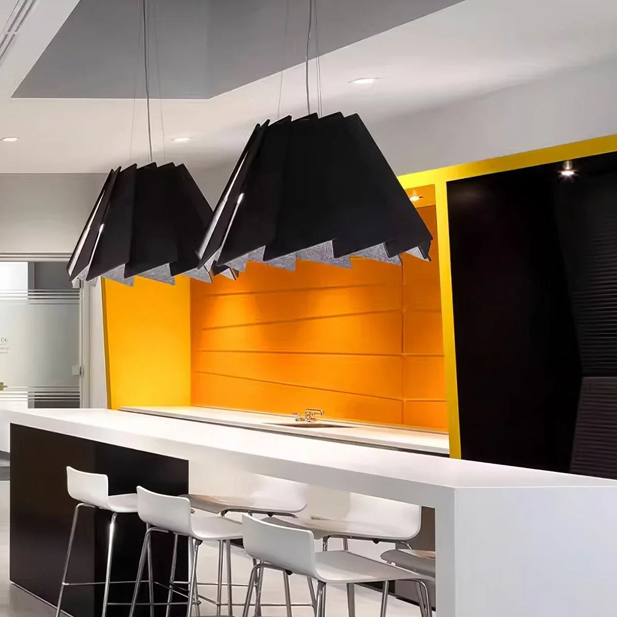 Rotating Leaf Acoustic Pendant Light for Living Room Office