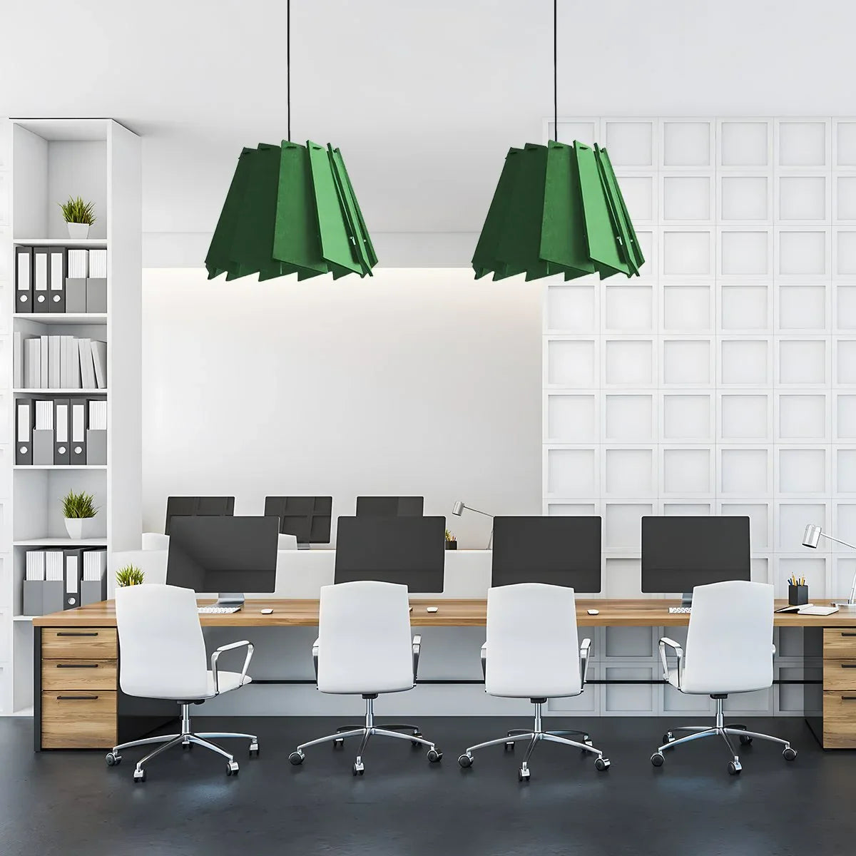 Rotating Leaf Acoustic Pendant Light for Living Room Office