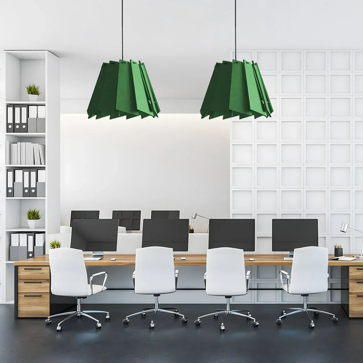 Rotating Leaf Acoustic Pendant Light for Living Room Office