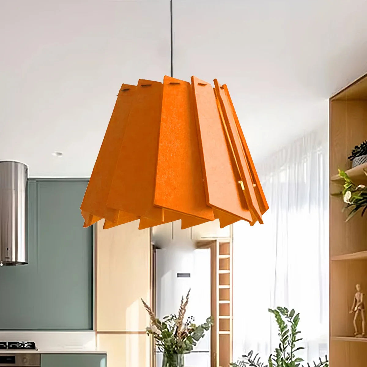 Rotating Leaf Acoustic Pendant Light for Living Room Office
