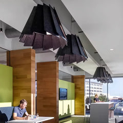 Rotating Leaf Acoustic Pendant Light for Living Room Office