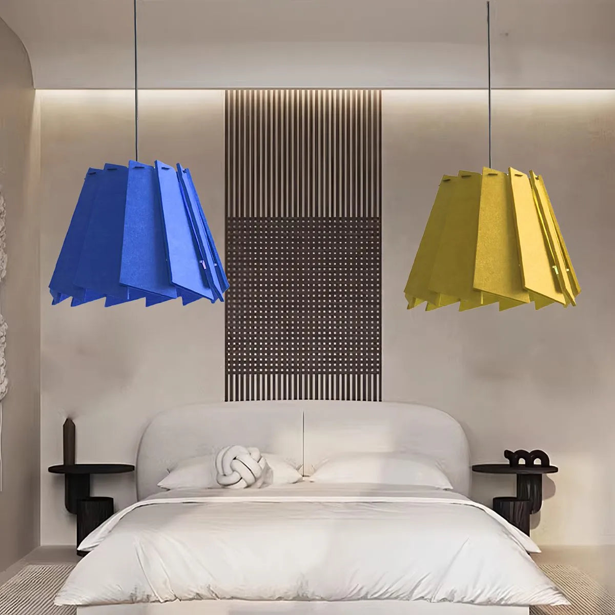 Rotating Leaf Acoustic Pendant Light for Living Room Office