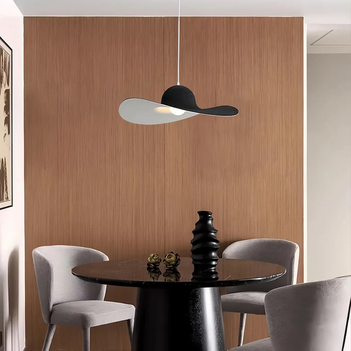 Straw Hat Acoustic Pendant Light for Dining room Living room