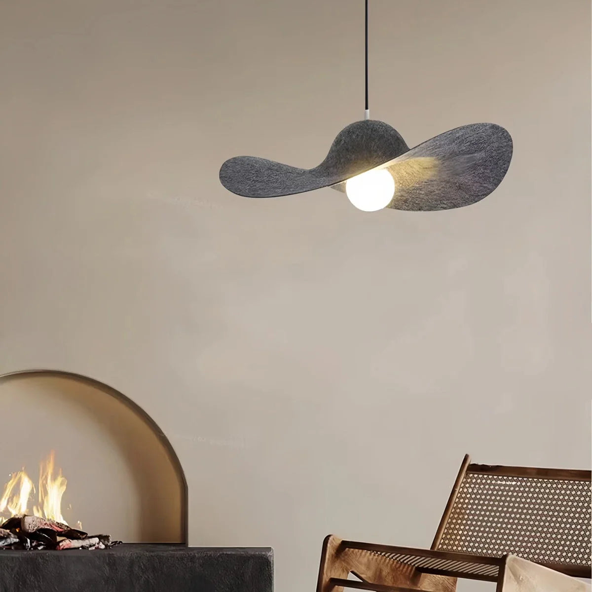 Straw Hat Acoustic Pendant Light for Dining room Living room