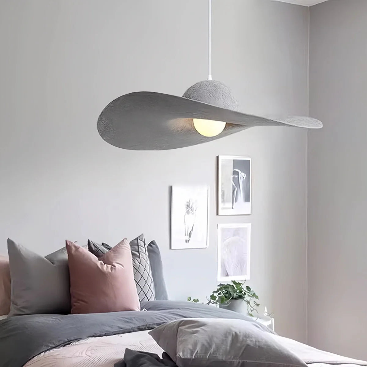 Straw Hat Acoustic Pendant Light for Dining room Living room