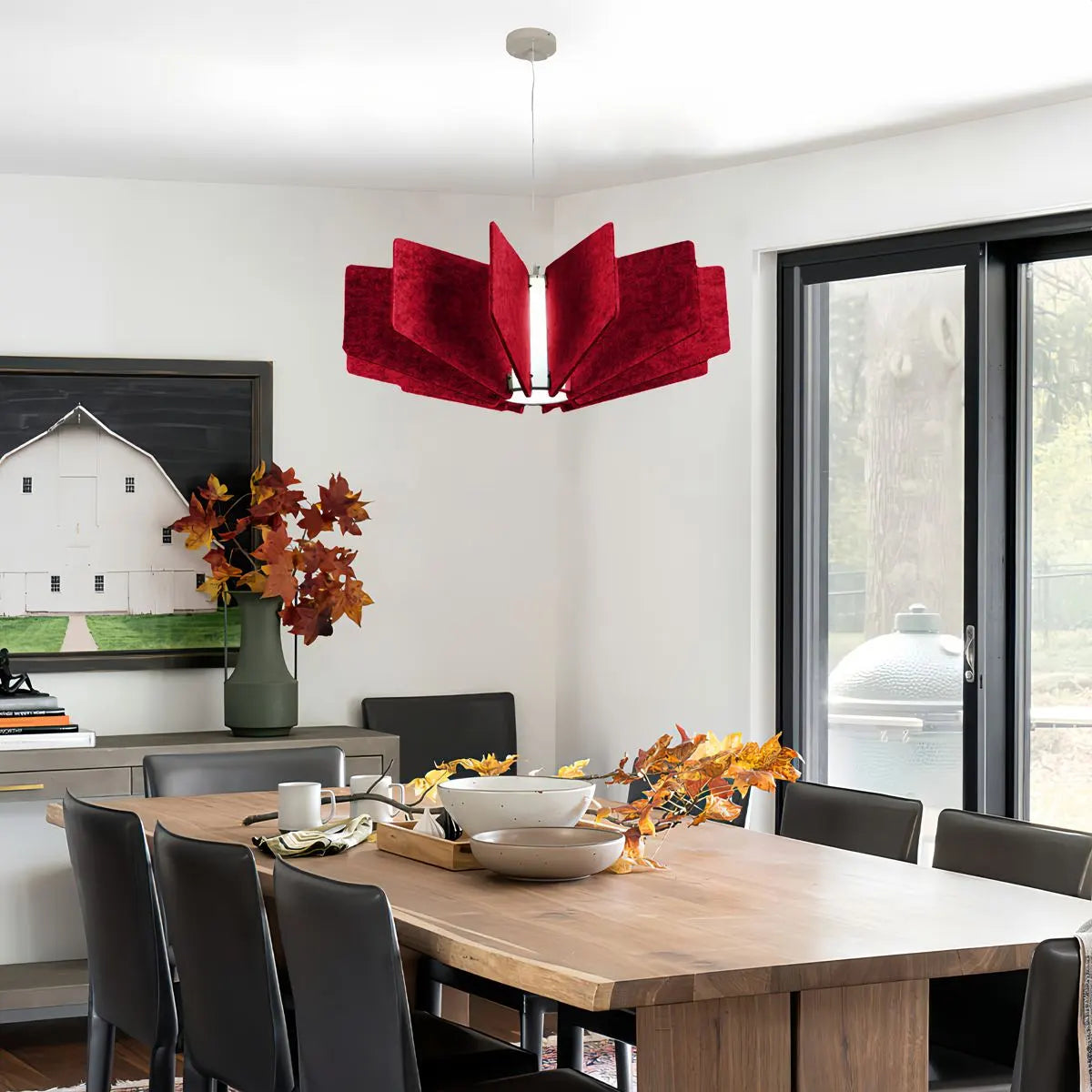 Wing Panel Acoustic Pendant Light for Living Room