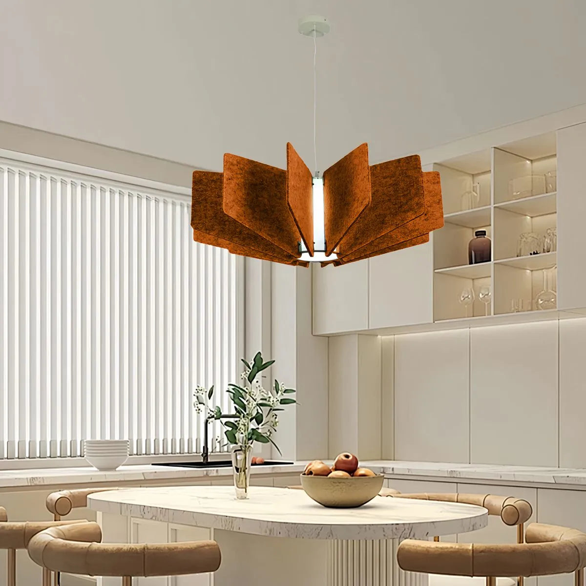 Wing Panel Acoustic Pendant Light for Living Room