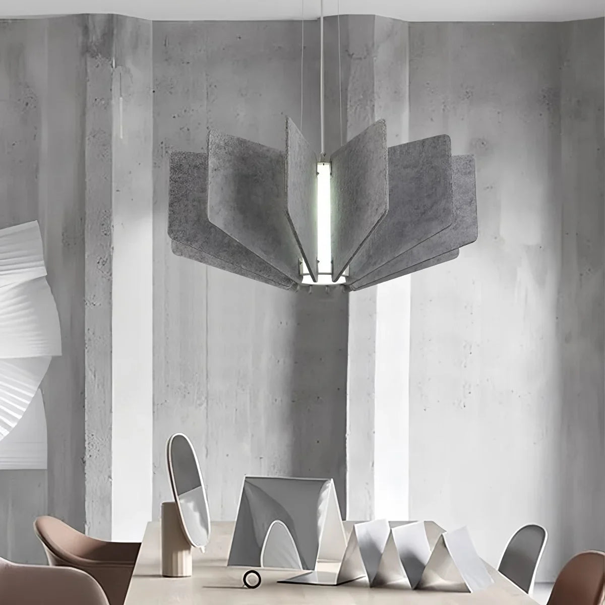 Wing Panel Acoustic Pendant Light for Living Room