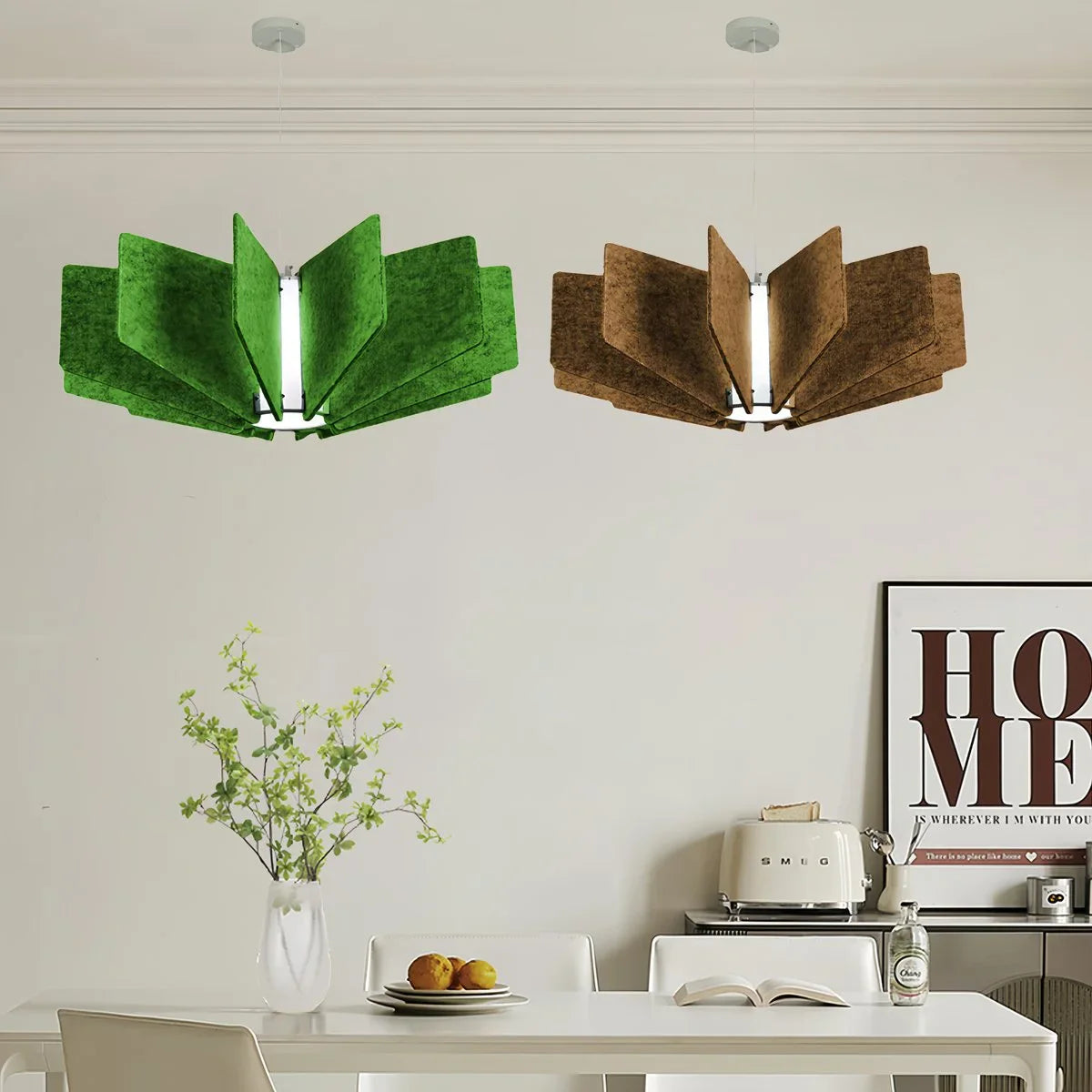 Wing Panel Acoustic Pendant Light for Living Room