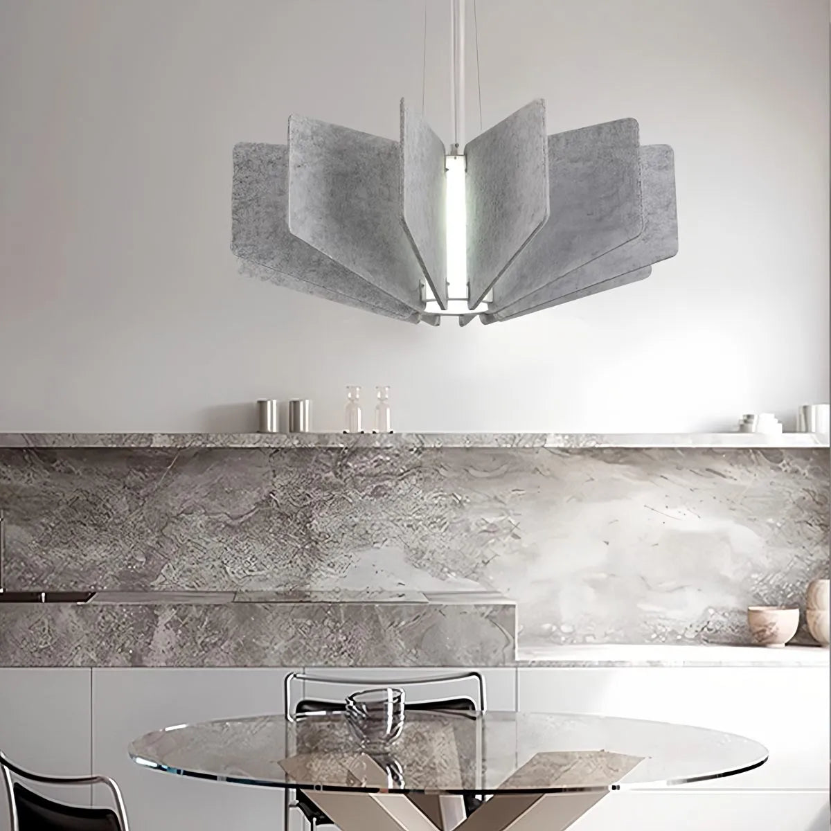 Wing Panel Acoustic Pendant Light for Living Room