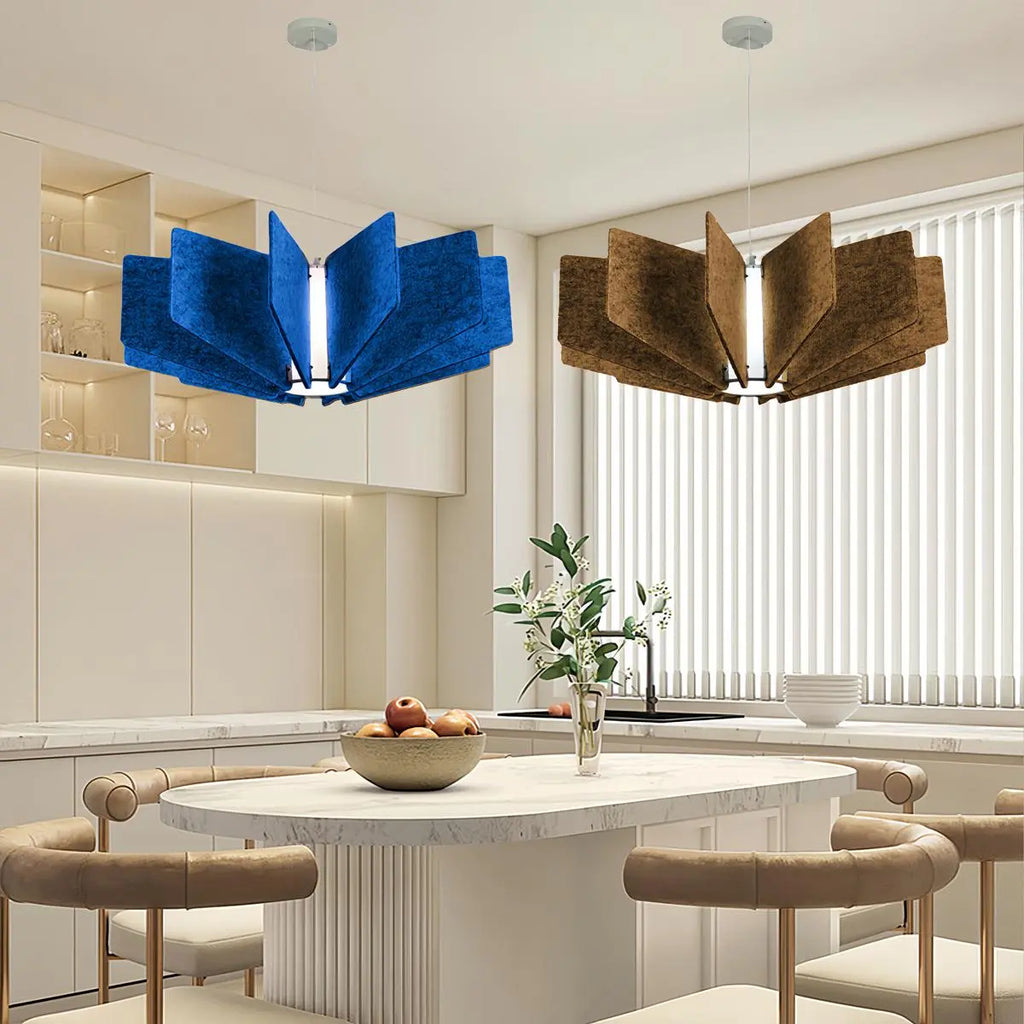 Wing Panel Acoustic Pendant Light for Living Room