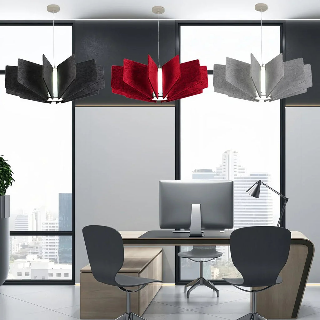 Wing Panel Acoustic Pendant Light for Living Room