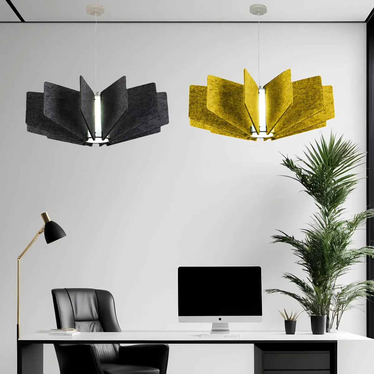 Wing Panel Acoustic Pendant Light for Living Room