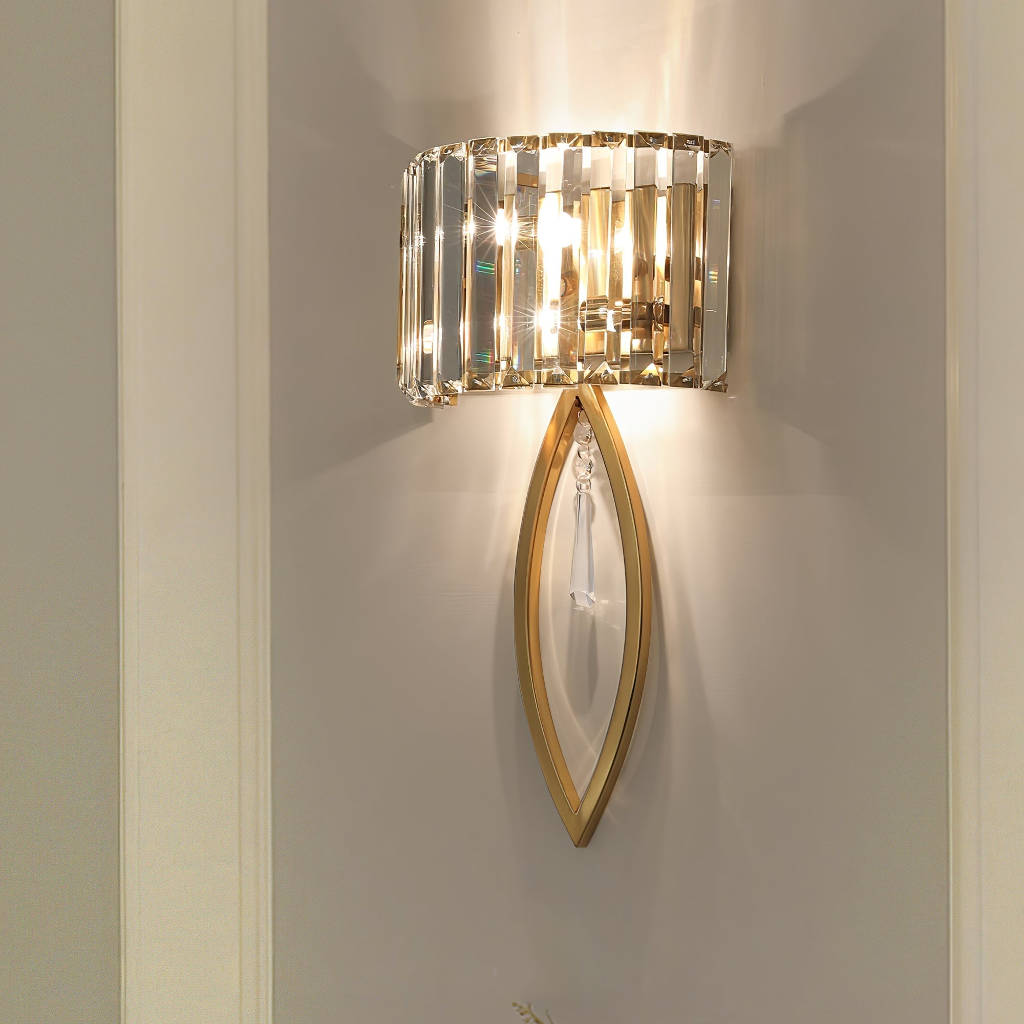 Arc Prismatic Crystal Wall Light
