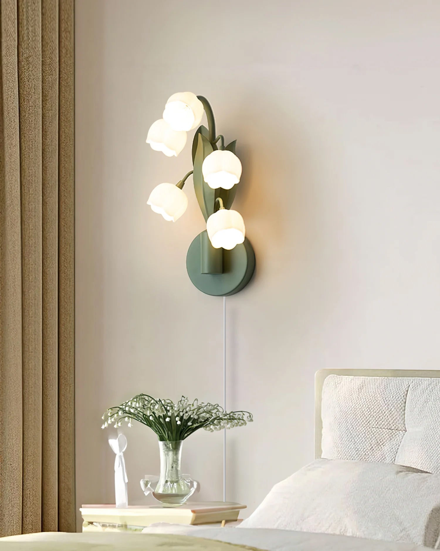 Bell Orchid Plug In Wall Lamp